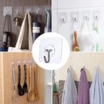 AOMEES Adhesive Hooks Heavy Duty Wall Hooks 8kg (Max) Self Adhesive Hook 12pcs – Transparent - Image 7