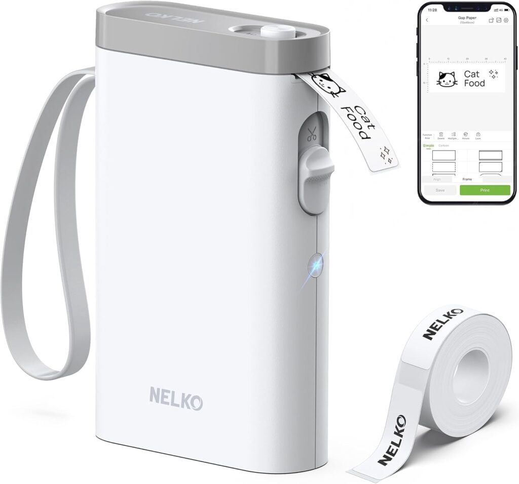 Nelko P21 Bluetooth label maker with tape – BLACK