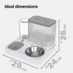 Vivo Technologies Gravity pet feeder and water dispenser – Dark Grey – 2.2 litres - Image 7