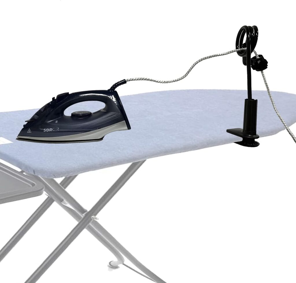 Pmsanzay Flexible ironing-board cord minder – Black