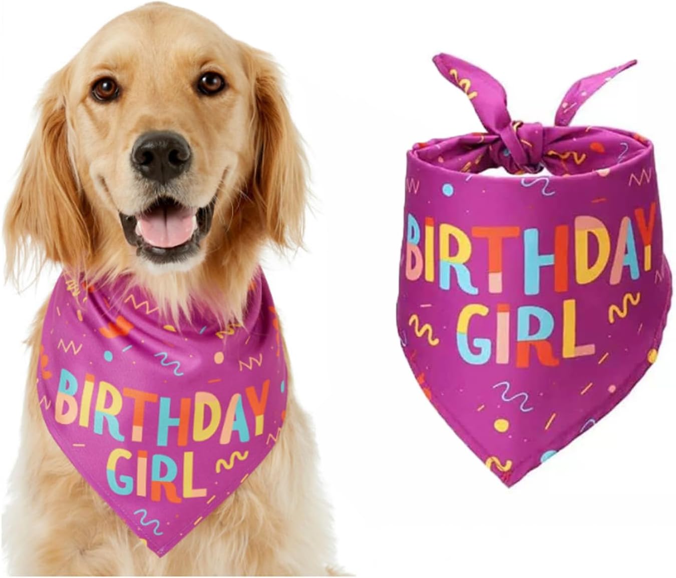 Pet birthday bandana – 30.5" x 20.5" – Pink Pet birthday bandana – 30.5" x 20.5" – Pink - Image 1