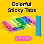 OWLKELA translucent sticky index tabs, 800 pieces – 800pcs – colour - Image 2