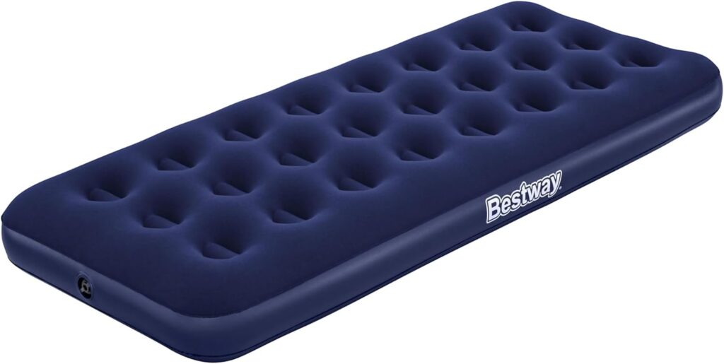 Bestway Flocked inflatable camping airbed – Single – Blue