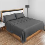 Flat bed sheet – Double – Charcoal