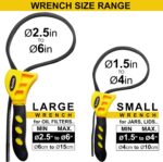 Toolwiz Rubber strap wrench set – Yellow – 2-pack - Image 2