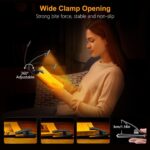 Gritin 19-LED rechargeable clip-on reading light – Black - Image 7