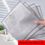 YinQin Woven stainless-steel cleaning cloth – Stainless Steel Cleaning Cloths – 7.87 X 7.87 Inches – Silver - Image 4