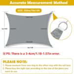Rectangular garden shade sail – YP013 – 3x4m – Grey - Image 2