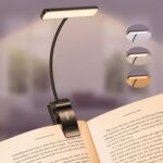 Gritin 19-LED rechargeable clip-on reading light – Black