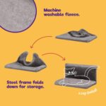 Radiator-mounted pet hammock bed – 46 x 30 x 25 cm (L x W x H) – Grey - Image 6