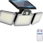 JumJam Three-head solar floodlight – Black