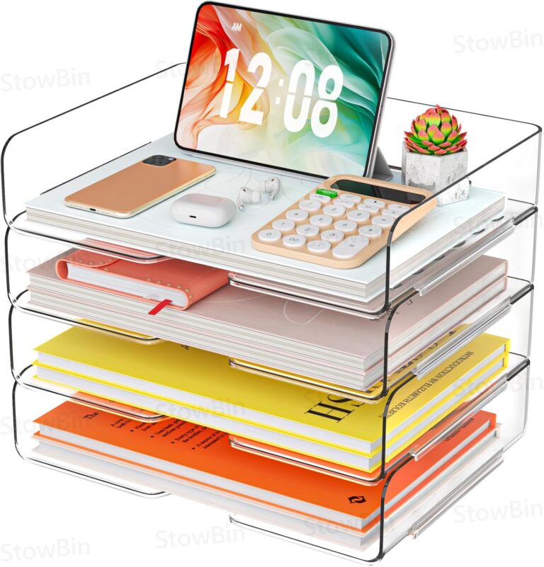 Clear stackable letter trays