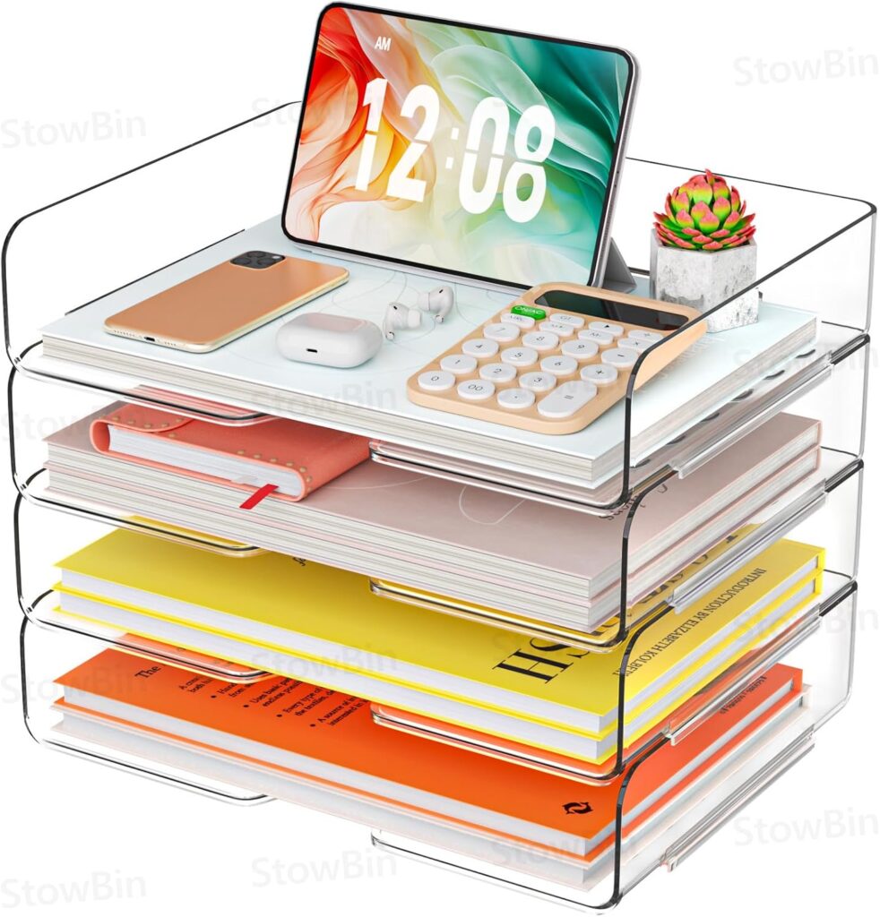 StowBin Stackable acrylic letter trays – Clear Tray