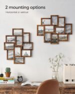 SONGMICS Four-by-six photo-frame set – 10 Frames – Rustic Brown – 1.8 kg - Image 2