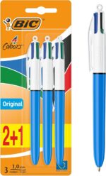 BIC 4 Colours Original Retractable Pens, 3-pack – Bic 4 colores – Multicolor