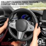Segmented steering wheel cover – Black – 3-pack - Image 2