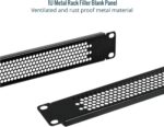 Vented server rack blank panels – 1U VENTED 5 Pack – Black - Image 4