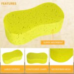 Sumwitum Two jumbo yellow car-washing sponges – 2 Yellow Jumbo Car Sponge – 2-pack - Image 3