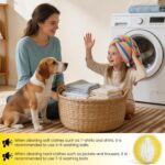Litigers Reusable laundry lint-catcher balls – Yellow and White – 12-pack - Image 5