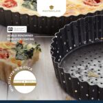 MasterClass Perforated loose-bottom quiche tin – 20 cm – Grey – 8 inches - Image 5