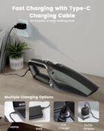 SERVOMASTER Rechargeable handheld car vacuum, black - Image 6