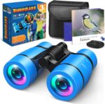 HappyKidsClub Children's compact binoculars – Fun-Fernglas-Set – Blue