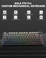 AULA Wireless hot-swappable mechanical keyboard – F75 – Black - Image 2