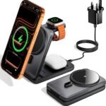 KPON 3 in 1 Wireless Charging Station for Apple – Darkgray