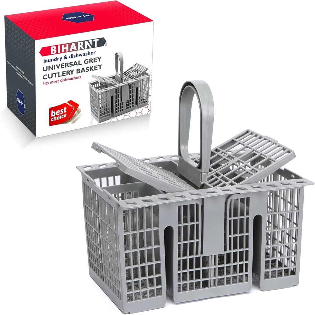BIHARNT Replacement dishwasher cutlery basket – Grey
