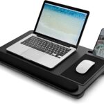 Vivo Technologies Portable Lap Desk Wood Laptop Tray with Cushion – Black