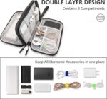 Teskyer Travel Cable Organiser Bag, Travel Essential – Small (8.5 x 5.0 inch) – Black - Image 3