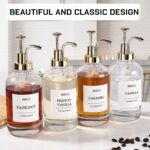 Empty syrup pump bottle set – Gold – 4-pack - Image 3
