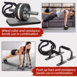 EnterSports Ab roller and push-up training kit – Black - Image 5