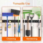 Lifewit Wall-mounted broom and mop rack – Black - Image 7
