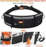 Hands-free waist dog running lead – 160-220cm – Black - Image 4