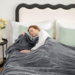 WAVVE Fleece Blanket Sofa Throw Grey 4ft x 5ft - Fluffy Soft Warm Versatile Blanket for Sofa/Couch/Bed Throw/Single Size Gray,130x150 cm - Image 9