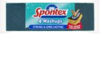 Spontex Washups General Purpose Sponge Scourers | 6.8 x 4 x 8.6cm | Pack of 4 – Spontex Washups Sponge Scourer – Yellow Spongegreen Scourer