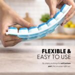 KEPLIN silicone ice-cube trays with lids, 2 pack, blue and white – Blue/White - Image 5