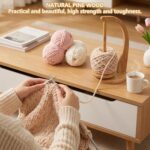 NECBAOA Rotating wooden yarn holder – Wood-coloured - Image 6