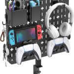 KDD Desktop gaming accessory pegboard – Black