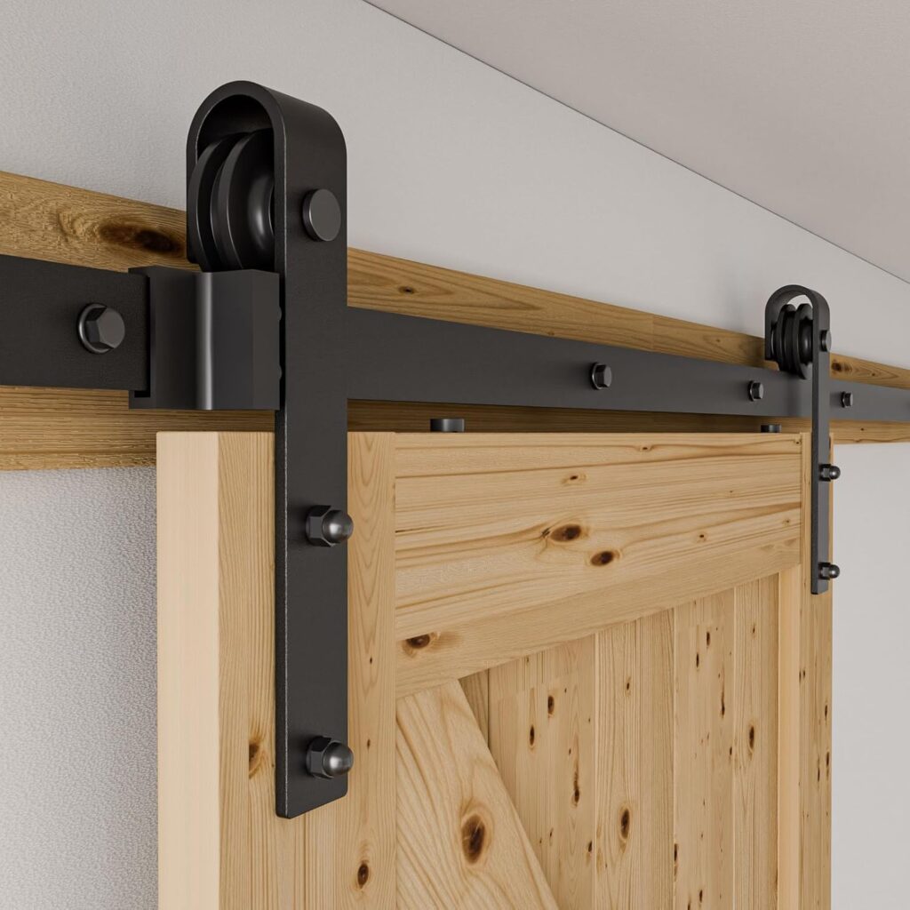 WOLFBIRD Sliding barn-door rail kit – Black – 7-pack