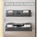 Aufworld Magnetic refrigerator-side storage shelf – Black – 2-pack - Image 3