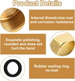 TuseRxln Threaded plumbing blanking caps – 22.8 x 11.5mm/0.9" x 0.45" – 4-pack - Image 3