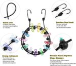 PAIDASHU Portable clipped travel clothesline – Multicolor - Image 6