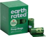 Earth Rated Dog Poo Bags, Guaranteed Leak Proof and Extra Thick Waste Bag Refill Rolls For Dogs, Lavender Scented, 270 Count – 4.3 litres – 270-pack