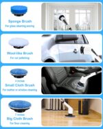 Leebein Long-handle cordless spin scrubber – White - Image 6