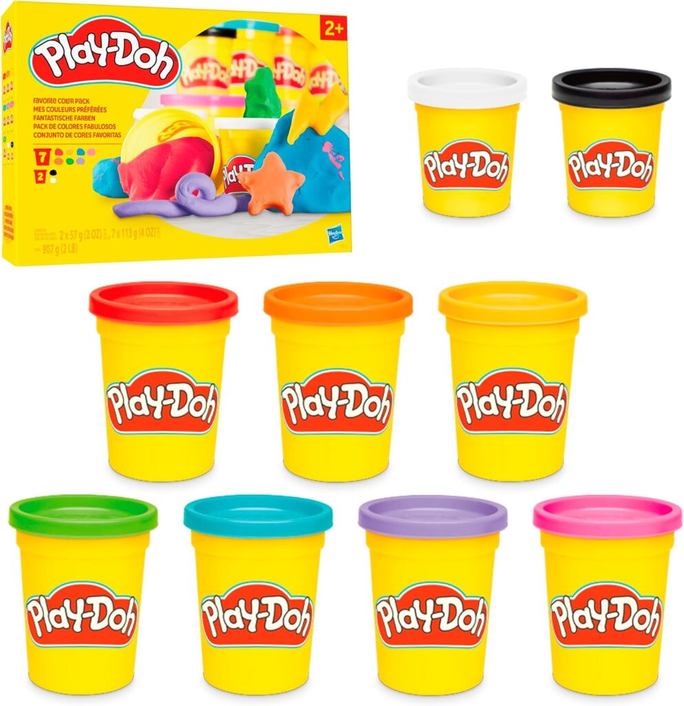 Play-Doh Favorite Colour Pack, 9 Cans, Amazon Exclusive – FAVORITE COLOR PACK – 9-pack