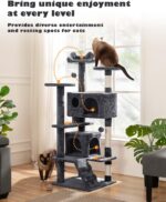 Multi-level cat tree – Play Towers & Trees – Dark Grey - Image 9
