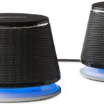 Amazon Basics Stereo 2.0 Computer Speakers for Desktop PC or Laptop, 3.5mm Aux input, USB-Powered, 1 Pair, Black – Speakers for PC or Laptop