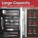 Aujen Expandable cutlery drawer tray – Black - Image 3
